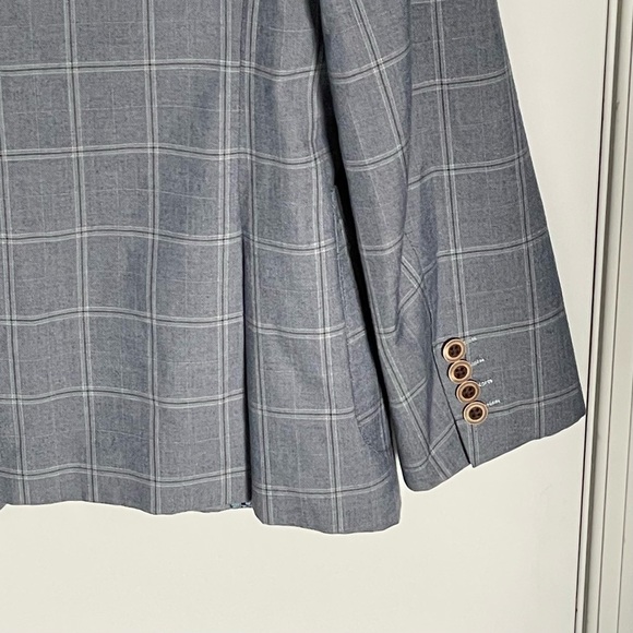 Paisley & Gray Slim Fit 2-Button Plaid Sport Coat Blazer Jacket 35408 - Picture 10 of 15